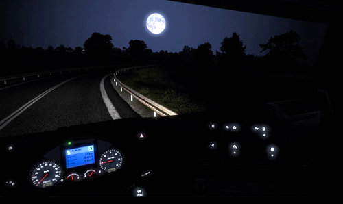При ночной поездке свет от приборного щитка не должен мешать вождению