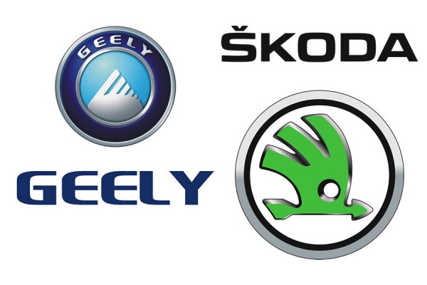 Логотип Geely и Skoda