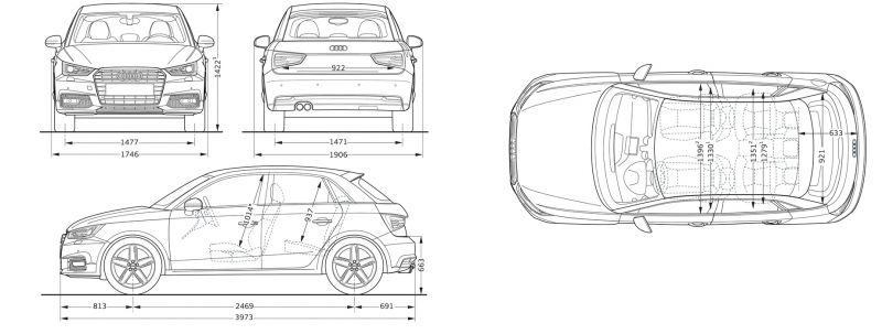 Габариты, вес и другие технические характеристики Audi A4 B8: 15 любопытных фактов