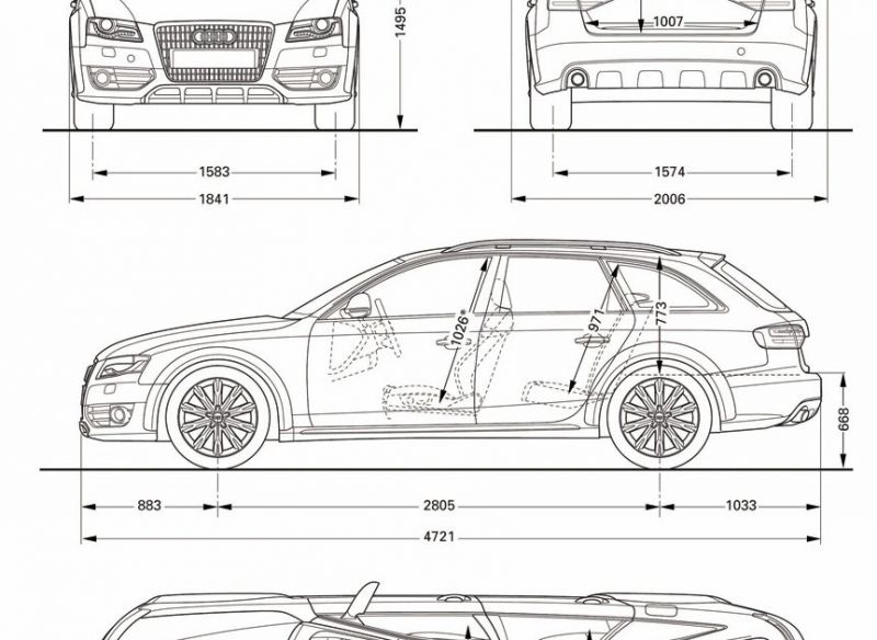 Габариты, вес и другие технические характеристики Audi A4 B8: 15 любопытных фактов