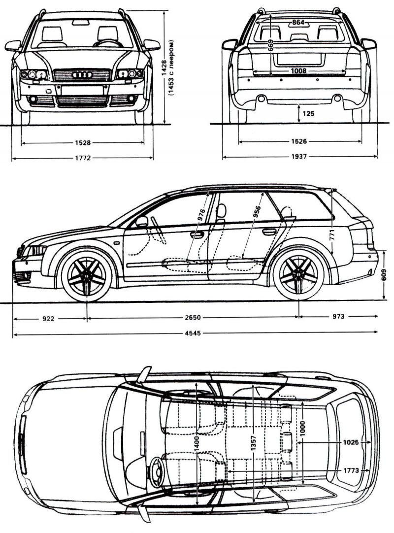 Габариты, вес и другие технические характеристики Audi A4 B8: 15 любопытных фактов