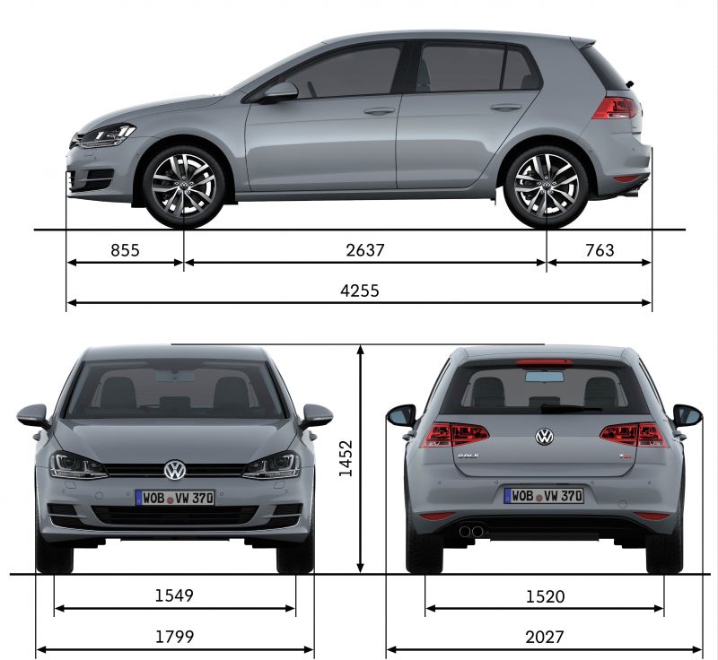 Габариты Гольф Плюс: какие размеры у этой машины