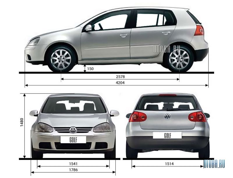 Габариты Гольф Плюс: какие размеры у этой машины