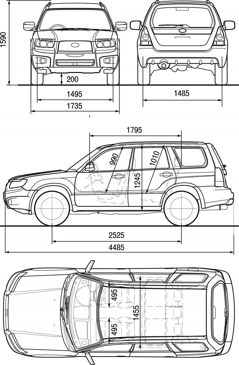 Габариты нового Subaru Forester 2023: размеры удивят простором и комфортом