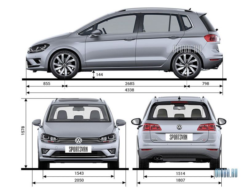 Габариты Volkswagen Golf Plus: какими они впечатлят