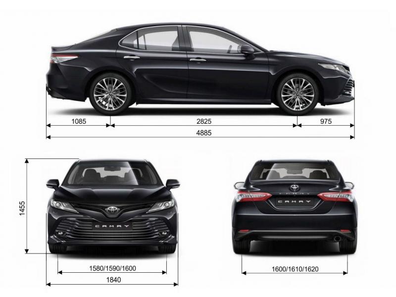 Как узнать все габариты и вес Toyota Camry, чтобы сделать правильный выбор