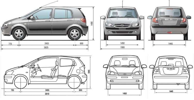 Дорожный просвет (клиренс) Hyundai Getz